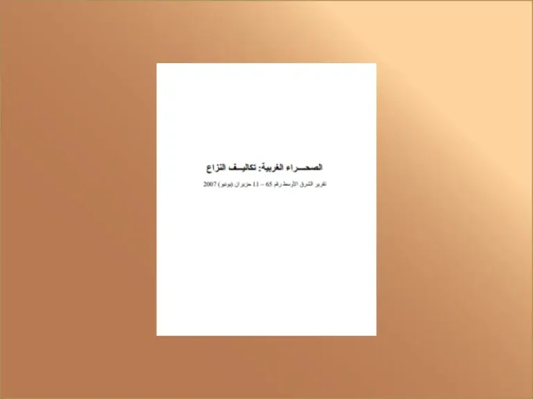 الصحراء الغربية: تكاليف النزاع